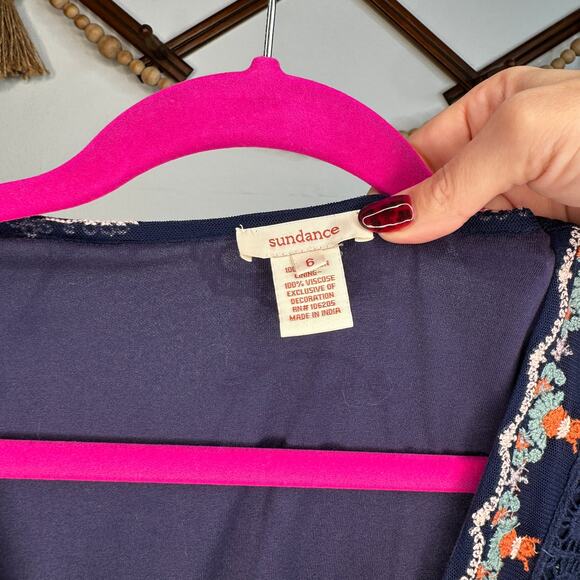 Sundance Sheena Embroidered Mesh Boho Pattern Dress - Picture 6 of 6